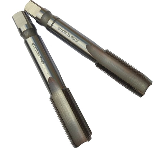 Изображение товара Машинно-ручной метчик TORNERI М18х1.25 комплект из 2-х штук Р6М5 038167