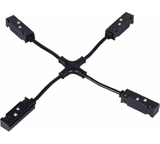 Изображение товара Коннектор питания Х-образный Hesby Lighting для шинопровода ElDeko HSBL_0161