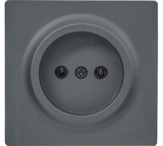 Изображение товара Розетка Lezard LETO б/з ПБТ графит 752-3400-121B