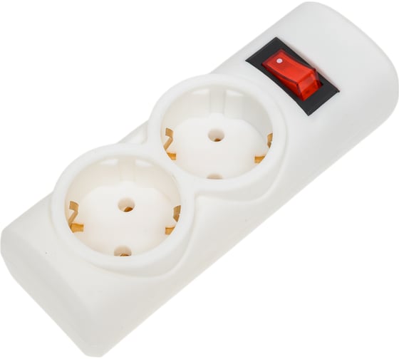 Изображение товара Сетевая колодка PROGIX 2 розетки, с/3, белая PRO6