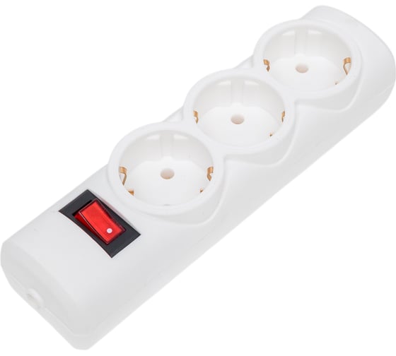 Изображение товара Сетевая колодка PROGIX 3 розетки, с/3, белая SK3GSW