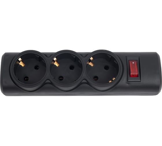 Изображение товара Сетевая колодка PROGIX 3 розетки, с/3, чёрная SK3GSB