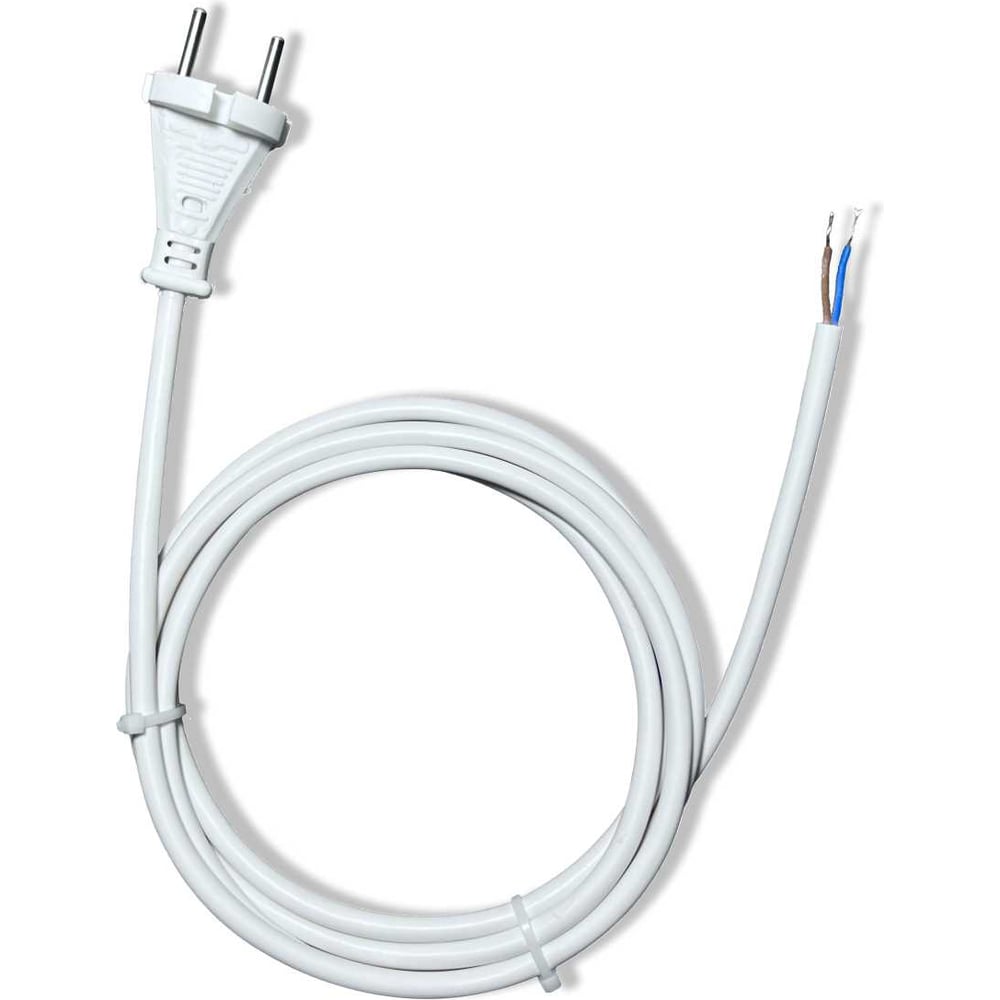 Изображение товара Сетевой кабель PROGIX с вилкой 7 метров ПВС 2x0.75 белый PG005