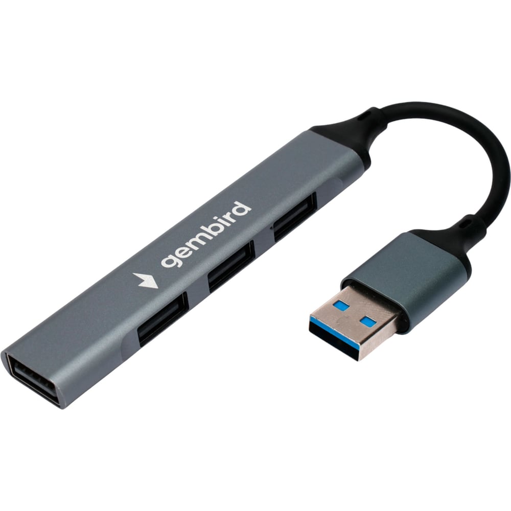 Изображение товара Разветвитель USB Gembird 4 порта алюминий 10см UHB-C203