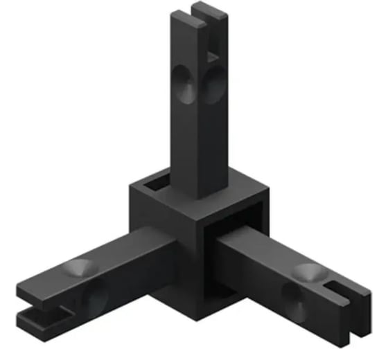 Изображение товара Уголок соединительный CEZARES Cadro 3D, отделка черная 82795.0033