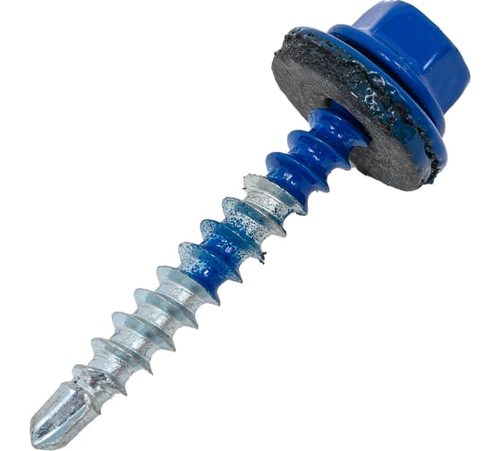 Изображение товара Кровельные саморезы ВИРТУОЗ 4,8х38 мм, RAL 5005, сигнальный синий, 150 шт. 600-05311