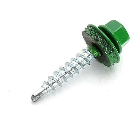 Изображение товара Кровельные саморезы ВИРТУОЗ 4,8х38 мм, RAL 6002, зеленая листва, 150 шт. 600-05250