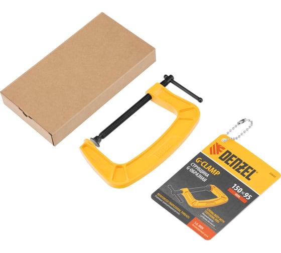 Изображение товара Струбцина G-образная, усиленная Denzel 150 мм 20645