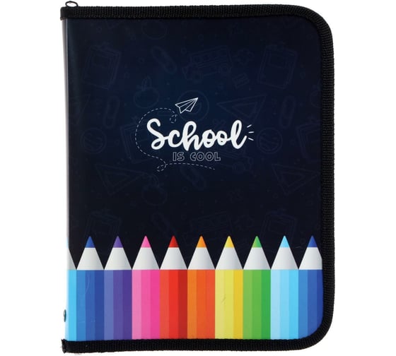 Изображение товара Универсальная пластиковая папка для тетрадей Calligrata Карандаши А5 молния вокруг ПМ-А5-04 5496020