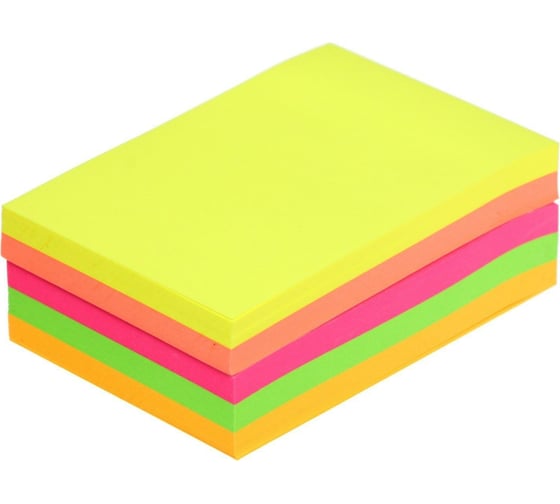 Изображение товара Блок с липким краем Calligrata 51x76 мм 250 листов, 5 цвета флуоресцентный 5491827