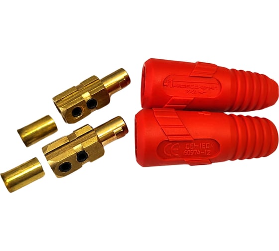 Изображение товара Вилка кабельная усиленная/красная Профессионал 35-50 мм, 2 шт 659844