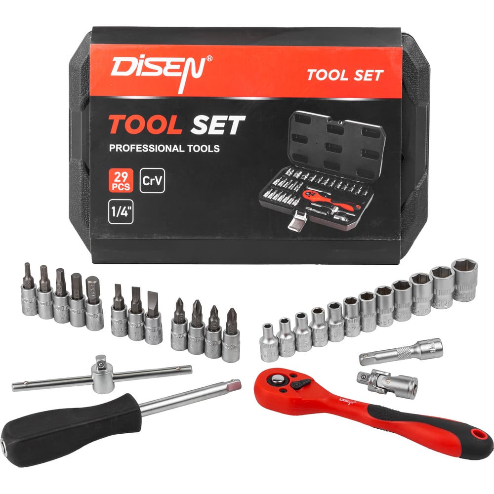 Изображение товара Набор инструментов Disen 29 предметов полупрофессиональный