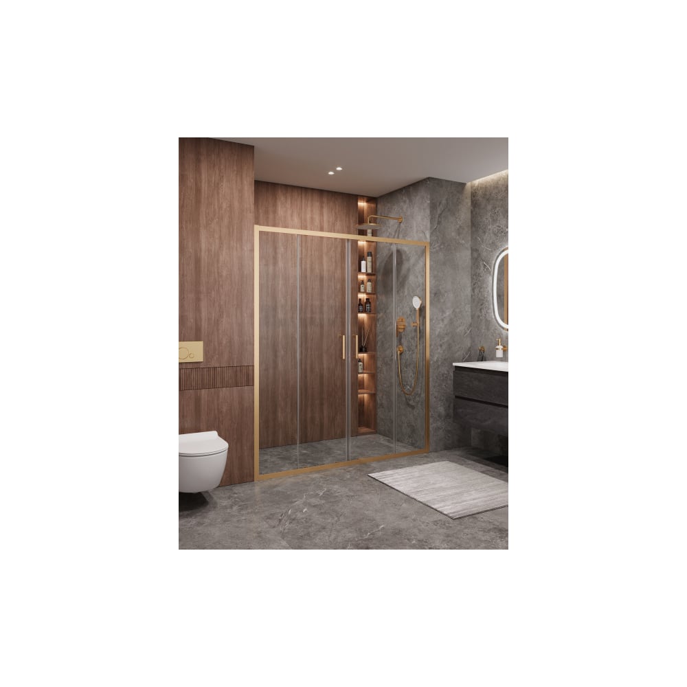 Изображение товара Душевая дверь Cezares MOLVENO-BF-2-170-C-BORO-IV со стеклом 6 мм раздвижная