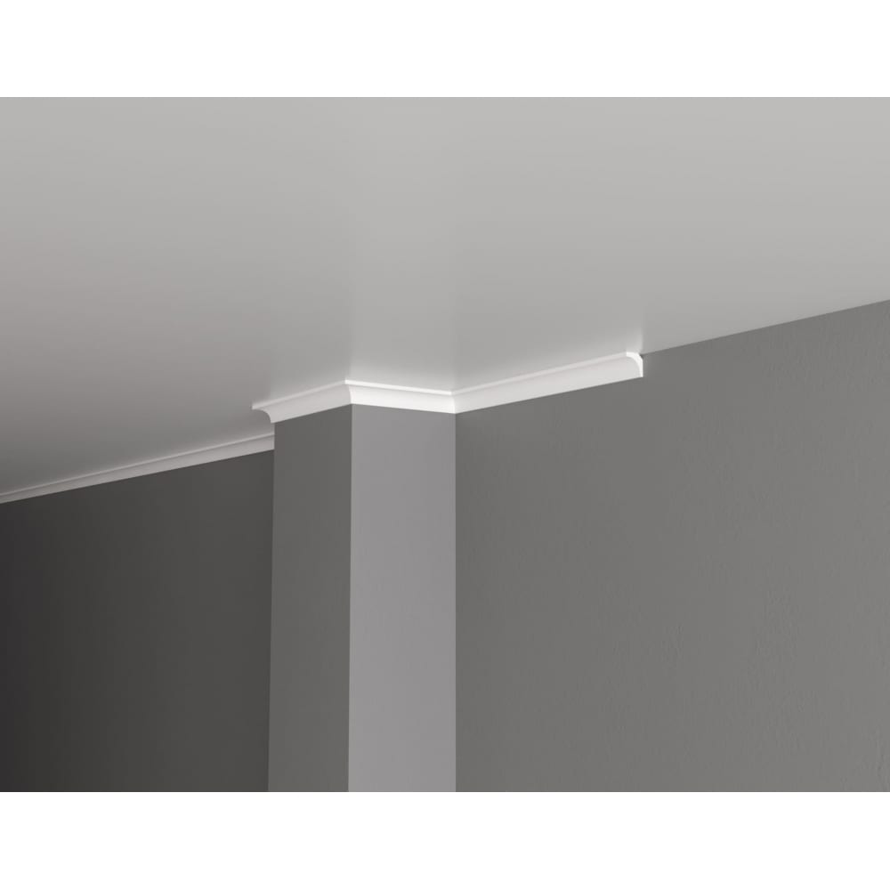 Ударопрочный влагостойкий потолочный карниз под покраску Decor-Dizayn напольный ударопрочный влагостойкий плинтус decor dizayn