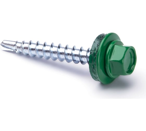 Изображение товара Кровельные саморезы ВИРТУОЗ 5,5х25 мм, RAL 6029, зеленая мята, 200 шт. 600-35728