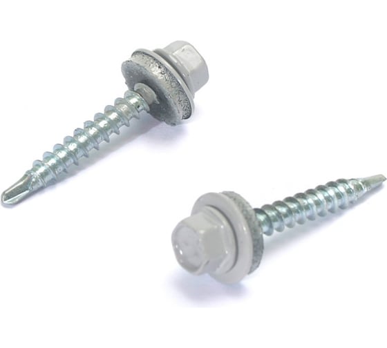 Изображение товара Кровельные саморезы ВИРТУОЗ 4,8х50 мм, RAL 7004, сигнальный серый, 10 шт. 26484
