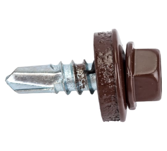 Изображение товара Кровельные саморезы ВИРТУОЗ 5,5х19 мм, RAL 8017, шоколад, 25 шт. 27887