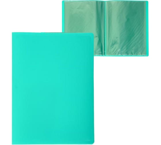 Изображение товара Папка Calligrata 20 прозрачных вкладышей A4 500 мкм ледяной зеленый 6580785