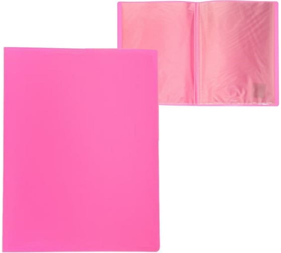 Изображение товара Папка Calligrata 20 прозрачных вкладышей A4 500 мкм розовый лимонад 6580786