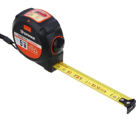 Изображение товара Рулетка с окном ЕРМАК 5м x 19мм, TPR 658-168