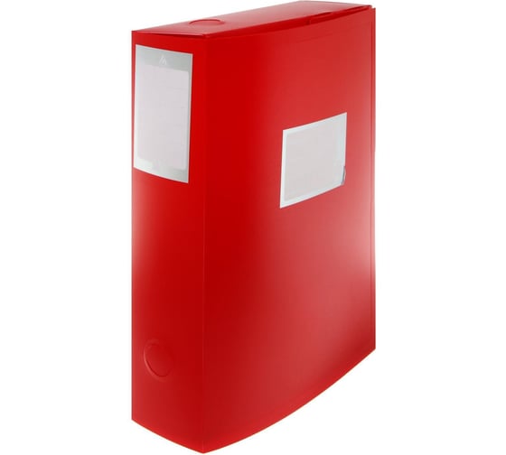 Изображение товара Архивная папка-короб Calligrata корешок 80 мм, пластик 0.8 мм, вырубная застежка, красная 6926772