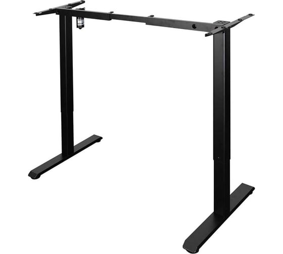 Изображение товара Компьютерный стол с регулируемой высотой UPSTOL ONE рама черная и столешница ЛДСП Темно-коричневая 125x75 SHB2420-D450-B-K125