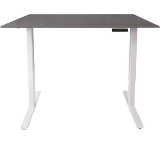 Изображение товара Компьютерный стол с регулируемой высотой UPSTOL STAND LITE рама белая и столешница ЛДСП Титан 145x80 U222W-Vulkan145