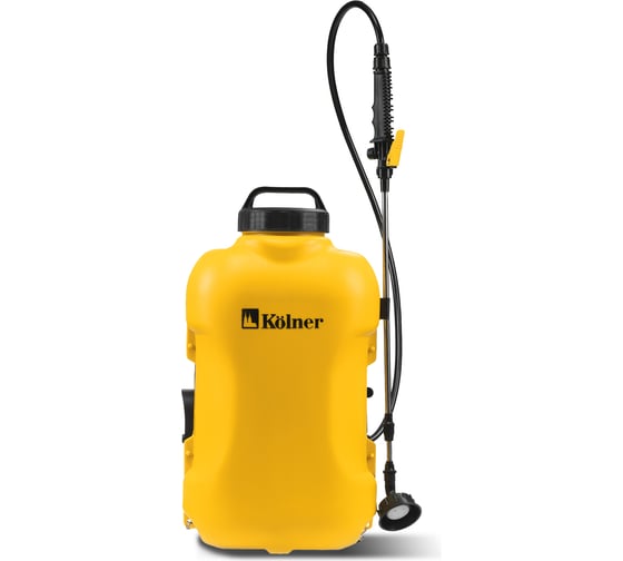Изображение товара Опрыскиватель аккумуляторный Kolner 12В, объем 12л, KSC 12-16L-01, производительность 3,1 л/мин, давление 4 атм аккумулятор SLA 8,0Ач, ЗУ, распылитель, насадка 3шт, ремень 8060700236