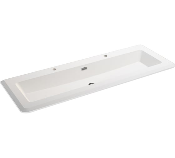 Изображение товара Раковина из искусственного мрамора Cezares Bianco opaco, 141x49x14 см 50265