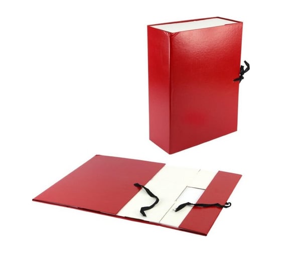 Изображение товара Архивный короб Calligrata А4, 100 мм, складывающийся, бумвинил, бордовый 5261158