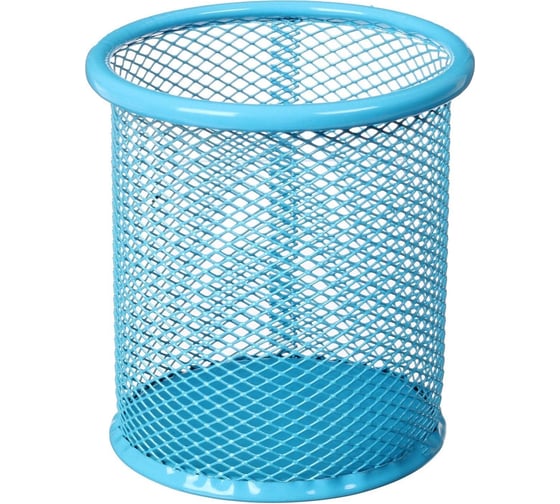 Изображение товара Круглый стакан для пишущих принадлежностей Calligrata сетка металл синий 1027867