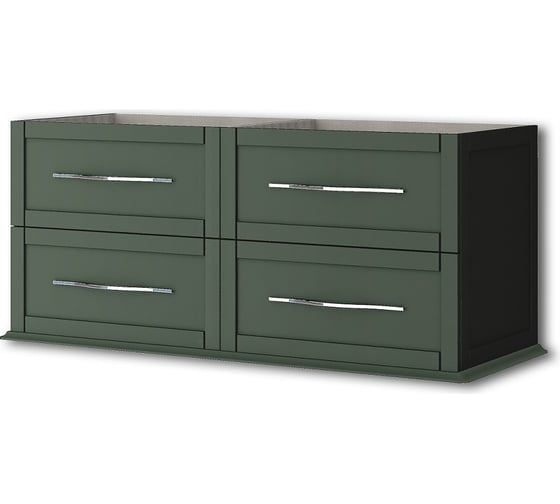 Изображение товара Тумба под раковину Cezares TIFFANY с 4-мя выдвижными ящиками Verde opaco, 120x46x55 см 55332
