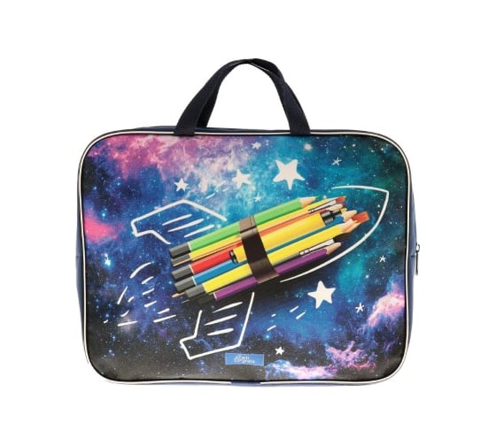 Изображение товара Папка Calligrata Космос с ручками текстиль А4 70мм 350x270 мм 4061091