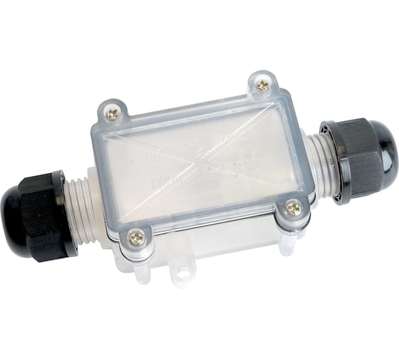 Изображение товара Коробка распределительная STEKKER LD536 водонепроницаемая на 2 выхода, 450V, 115х53х36, прозрачный, 50128