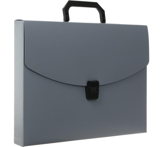 Изображение товара Папка-портфель Calligrata А4 одно отделение 700 мкм серая песок 3258456