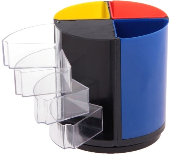 Изображение товара Вращающаяся подставка для пишущих принадлежностей Calligrata Дольки с выдвижными отделениями 126298