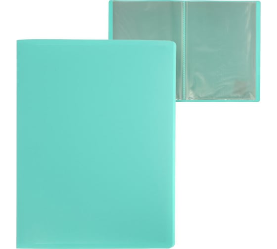Изображение товара Папка Calligrata 60 прозрачных вкладышей A4 500 мкм ледяной зеленый 6580831