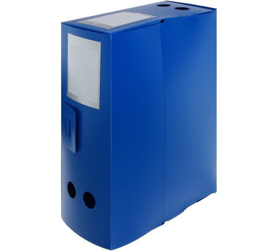 Изображение товара Архивная папка-короб Calligrata корешок 120 мм, пластик 1 мм, вырубная застежка, синяя 6926783