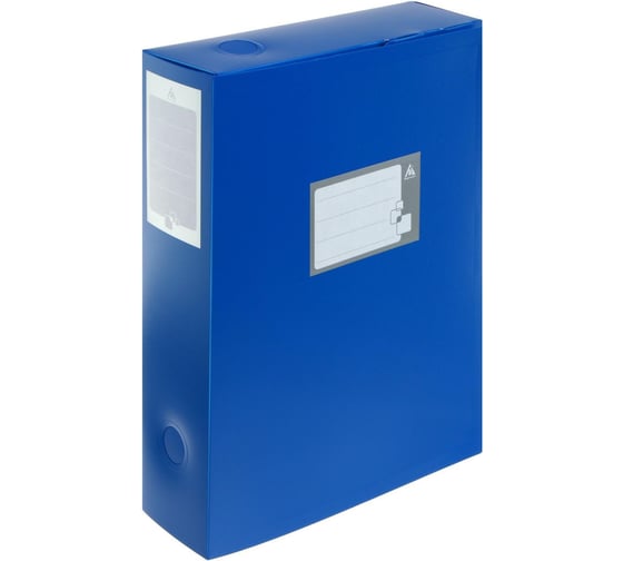 Изображение товара Архивная папка-короб Calligrata корешок 80 мм, пластик 0.8 мм, вырубная застежка, синяя 6926773
