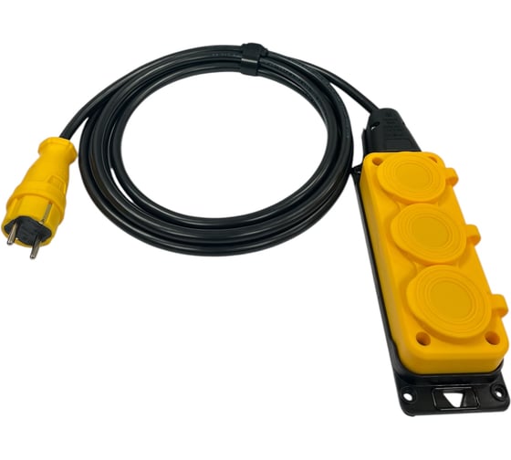 Изображение товара Удлинитель силовой iTOK тип SU серии iCONNECT COLOR без земли КГтп-ХЛ 2х1,5 мм 3 гнезда IP54 ГОСТ цвет желтый 15 м i-CONNECT-COLOR-SU-KG-215-3-54-15-YELLOW