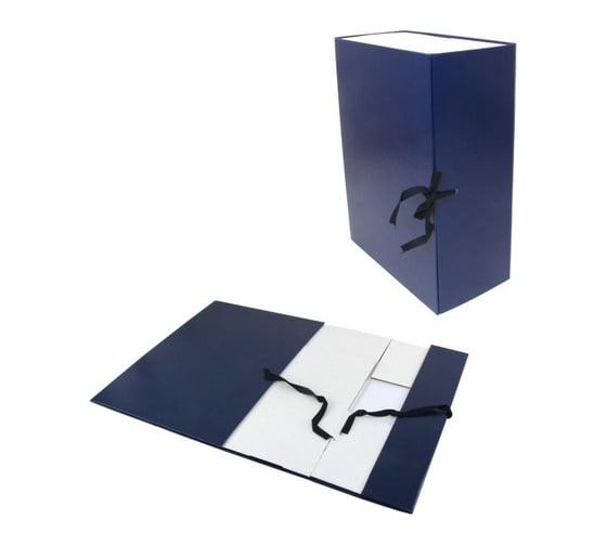 Изображение товара Архивный короб Calligrata А4, 120 мм, складывающийся, бумвинил, синий 5420975