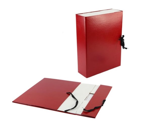 Изображение товара Архивный короб Calligrata А4, 80 мм, складывающийся, бумвинил, бордовый 5261157