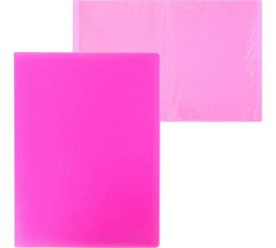 Изображение товара Папка Calligrata 10 прозрачных вкладышей A4 500 мкм розовый неон 6580766