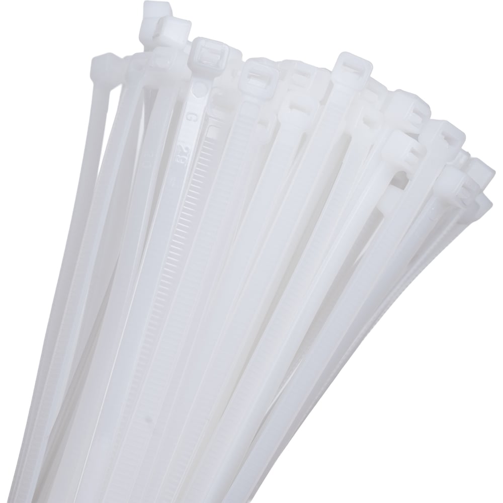 Изображение товара Нейлоновые стяжки DR.BARRETT белые 4.8x400 мм, упаковка 100 шт