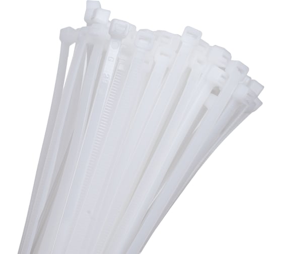 Изображение товара Стяжки нейлоновые DR.BARRETT белые, 4.8x400 мм S-25