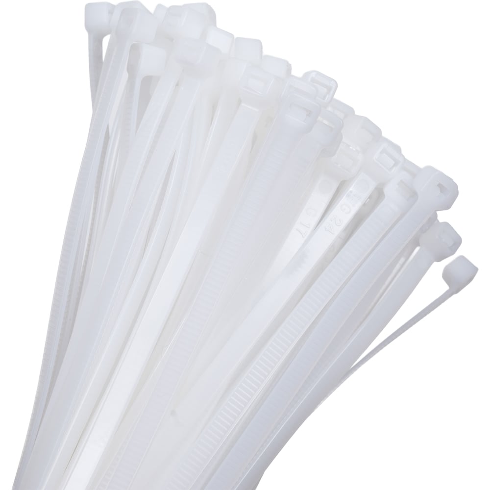 Изображение товара Нейлоновые стяжки DR.BARRETT белые 4.8x250 мм 100 шт