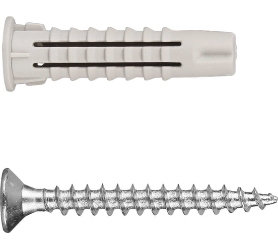 Изображение товара Дюбель ЕВРОПАРТНЕР универсальный нейлоновый PDUN 5х25 с шурупом 3,5х30мм 150 шт. K2 0477 0