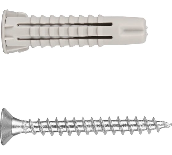 Изображение товара Дюбель ЕВРОПАРТНЕР универсальный нейлоновый PDUN 6х30 с шурупом 4,0х35мм 100 шт. K2 0478 0