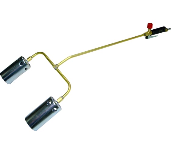 Изображение товара Горелка СваркаДжет газовоздушная кровельная ГВкр-2 рычажная 2-факельная 4301010403003