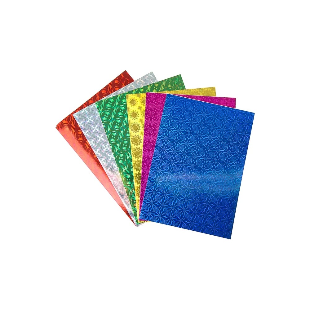 Изображение товара Голографический цветной картон Calligrata A4 6 листов ассорти